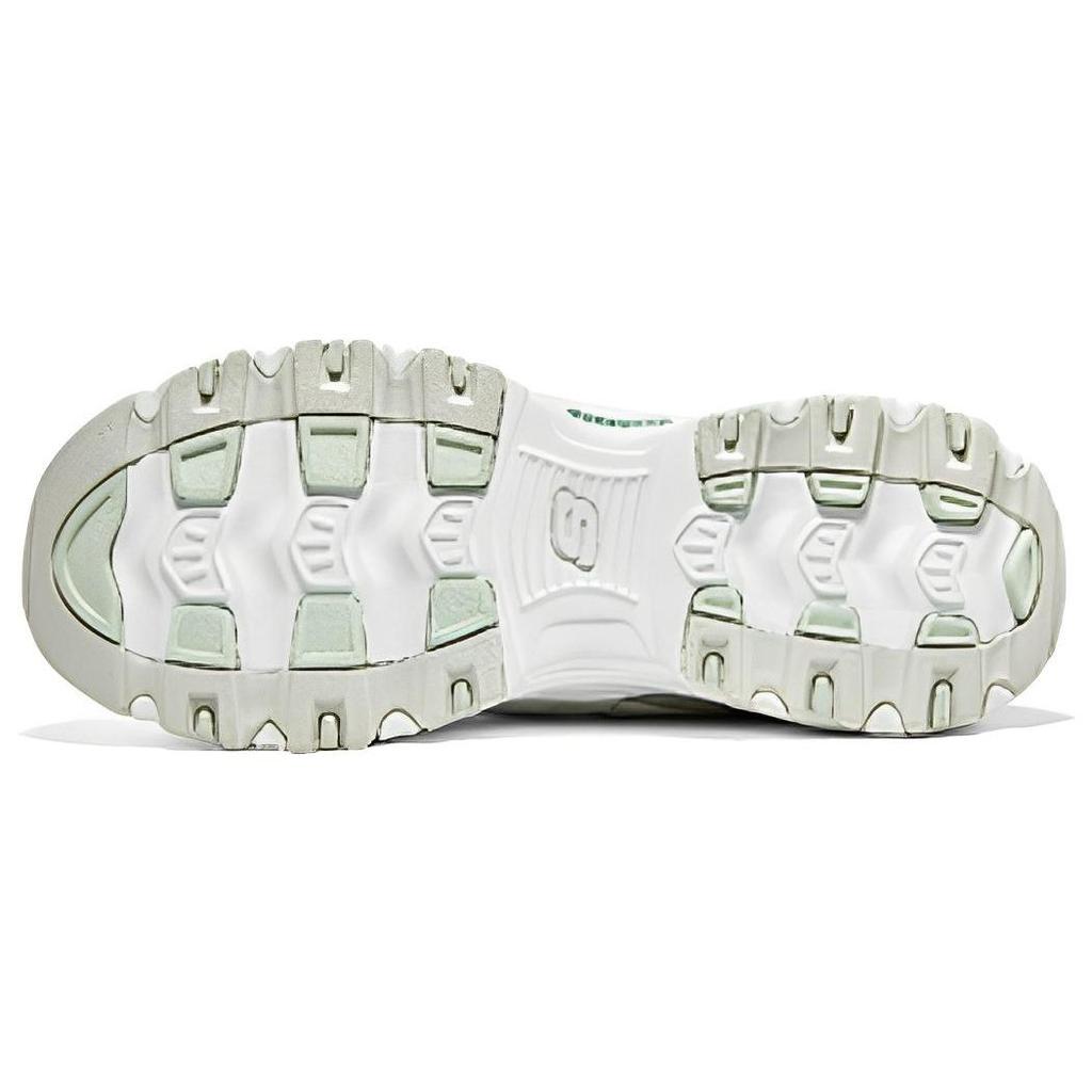 Skechers DLites 1.0 Обувь Панда Маленький Белый Мишка Слива Пузырьковый Лед Удобная Универсальная Толстая Подошва Увеличивающая Рост Папины Туфли 896209-SAGE