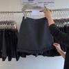 Ретро Корейская Деревянная Кружевная Шерстяная Юбка А-силуэта с Высокой Талией для Женщин - Коллекция Весна 2026