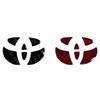 1PCS Carbon Fibe rAuto Logos Sticker Car Steering Wheel Emblem Badge Sticker For Toyota Corolla Camry Yaris Car Accessories