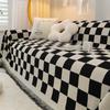 Chessboard Grid Nordic Instagram Style Sofa Cover Cloth Four Seasons Universal Dustproof Double-Sided Can Be Spread Sofa Blanket Cover Towel