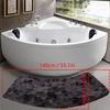 Curved Bathroom Non-slip Floor Mat Solid Color Bathroom Fan-shaped Silk Wool Shower Room Absorbent Foot Mat Toilet Door Mat