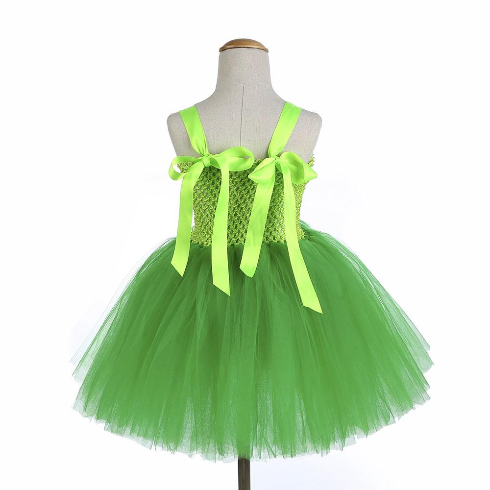St. Patrick's Day Dress for Kids - Parade Dress party Set of Tinkerbell Butterfly Fairy Dress with a Fluffy Skirt