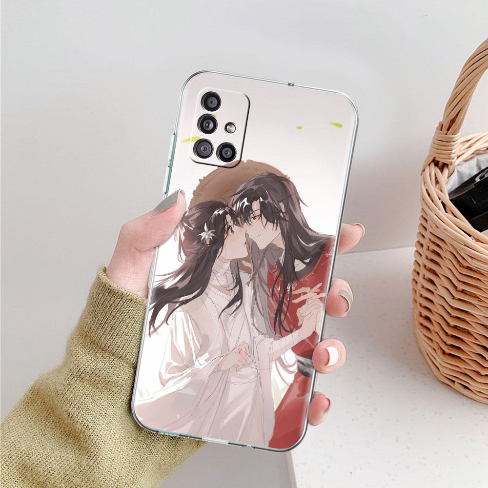 Soft Phone Case For Samsung Galaxy A51 A21s A71 A12 A31 A52 A41 A32 A02s A11 A72 A42 Clear Back Cover Chinese Tian Guan Ci Fu