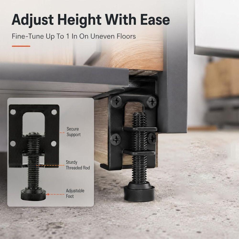 4pcs L Shape Furniture Leveler Legs Adjustable Height Chair Side Bracket Home