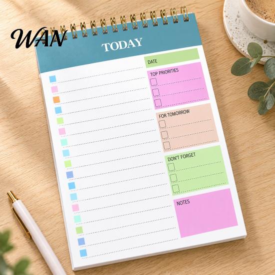 To Do List Notepad Daily Planner Writing Pad, A5 Size To-do Notepad, Productivity Professional Work Planning Tool for Office And Home Time Management