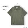 Б/у поло LACOSTE 100% хлопок Skipper с коротким рукавом, V-образным вырезом, цвет оливково-хаки, размер 5 L-XL, мужское, унисекс, повседневное, для улицы, гольфа, спорта, отдыха, расслабления