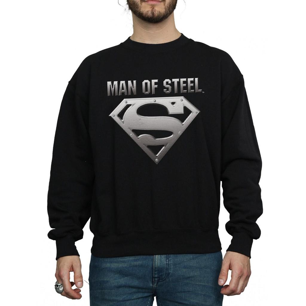 DC Comics Mens Superman Man Of Steel Shield Sweatshirt