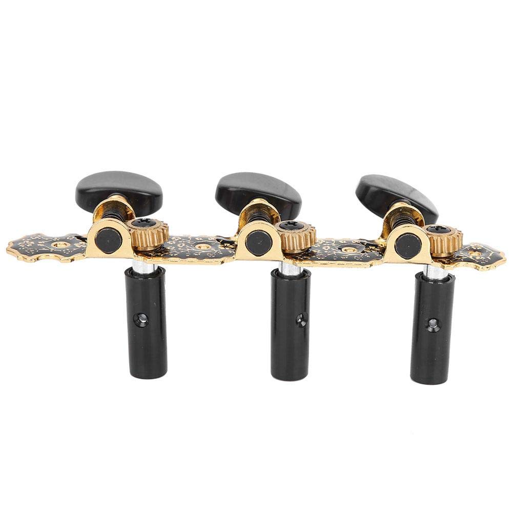 Alomejor 3-Pair Classical Guitar Tuning Pegs, Rust-Resistant, Easy To Use, with Fixing Screws, Guitar Machine Head Replacement for Decoration