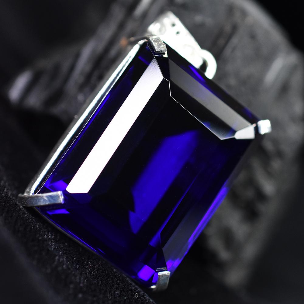 Brazilian CERTIFIED 165.3 Ct Topaz Pendant 925 Sterling Silver Blue Emerald Gems MY-PD-125-NS