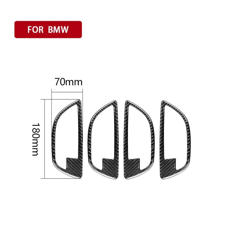 Carbon Fiber Interior Car Interior Door Handle Decorative Frame Trim Cover Stickers For BMW 5 Series F10 2011-2017 Accessories