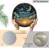 2D Flat, 1pc Round Aluminum Memorial Plaque - Vintage Starry Sky and Dandelion Design with Heartfelt Quote, Perfect for Garden, Balcony, Bedroom