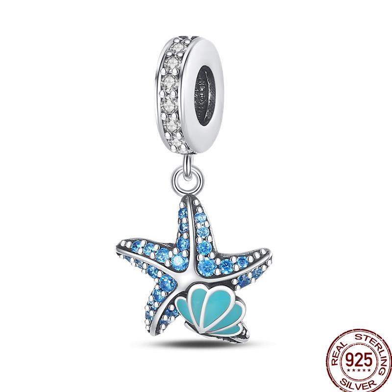 Медь Серия Океан Осьминог Морская звезда Морская рыба Подвески Бусины Подходят для браслетов 3 мм DIY Ювелирные изделия Мадам Подарок