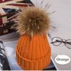 2023Hot Women Winter Racoon Fur Pom Pom 15cm Ball Knit Beanie Ski Cap Bobble Hat