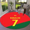 Круглый ковер CR7, Ковер для гостиной, спальни, дивана, игровой комнаты, Нескользящий коврик