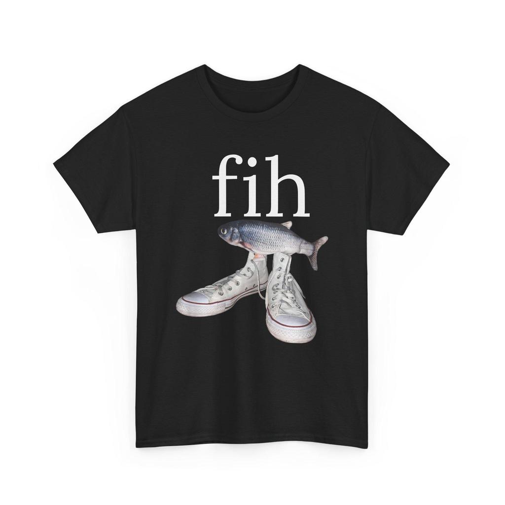 Футболка с мемом Fih Shoes Fish с забавным искаженным написанием, глупый интернет-юмор, графическая футболка