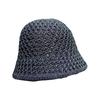 Women Basin Hat Hollow Breathable Sun Protection Fisherman Hat Solid Color Dome Short Brim Anti-UV Bucket Hat