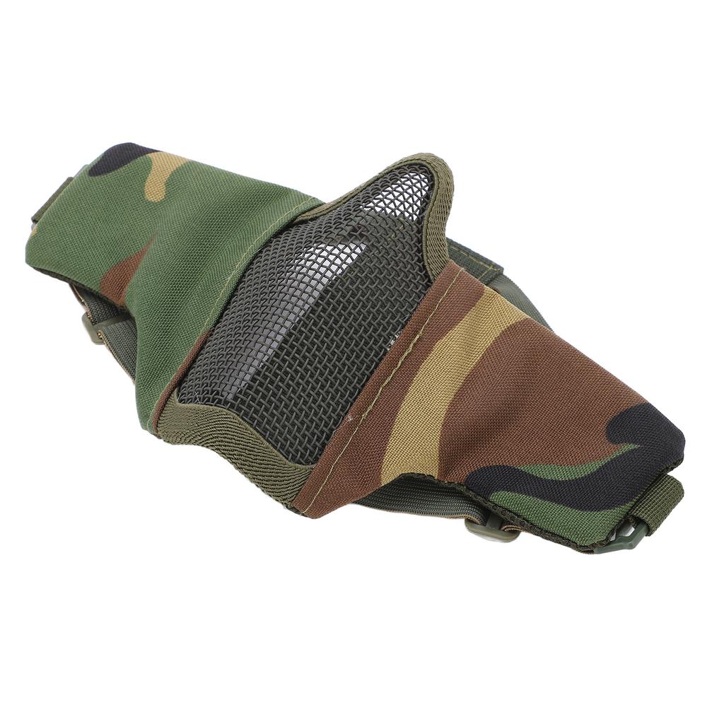 Outdoor Half Face Breathable Steel Mesh Face Cover Military for CS Hunting ShootingJungle