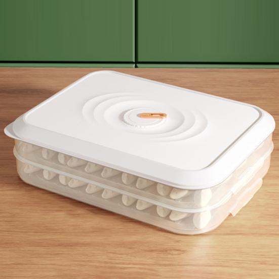 Dumpling Organizer Stackable Cold Retention PP Convenient Use Refrigerator Organizer Kitchen Supplies