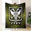 STVV Crest on Hexagonal Pattern for all seasons blanket lunch break throw gift
