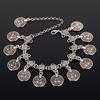 2024 богемный металлический браслет с кисточками, роскошный браслет на щиколотке с подвеской в ​​виде монеты для женщин, вечерние подарочные ювелирные изделия