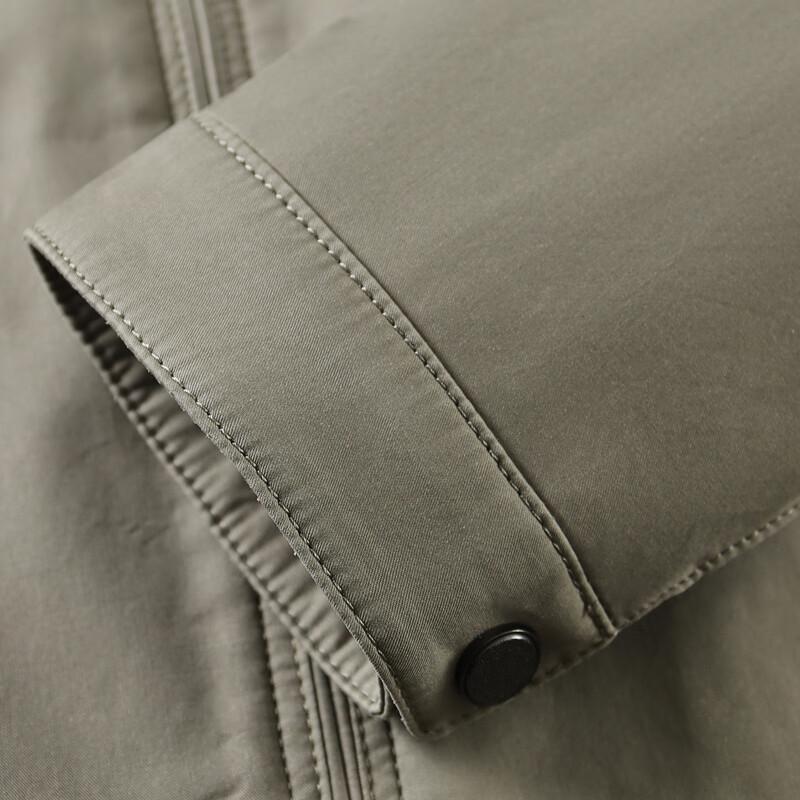 Antonio Men's 100% Cotton Business Casual Stand-Collar Jacket