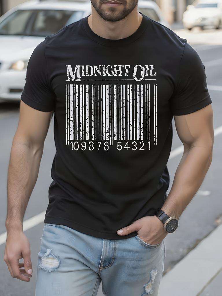 Allseason Apparel Midnight Oil Graphic Tshirt Black Crew ...