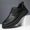 Classic Mens Genuine Leather Shoes Luxury Brand Male Oxford Shoes All-match Platform Brogue Footwear New British Casual Sneakers