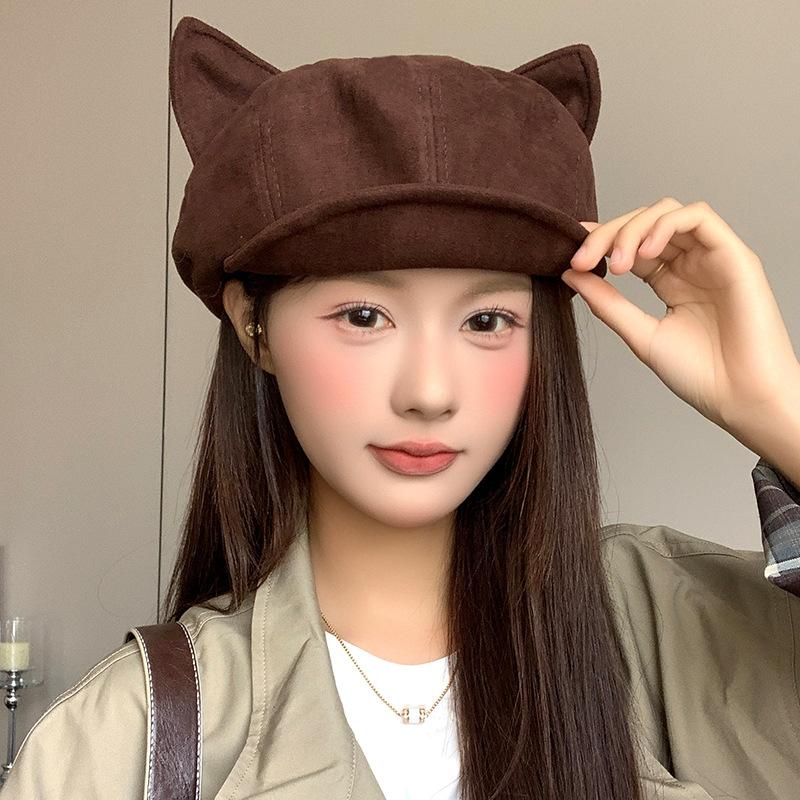 Осенне-зимняя британская ретро восьмиугольная шляпа женская новая модная повседневная шляпа газетчика в японском стиле маленькая литературная шляпа художника с лицом
