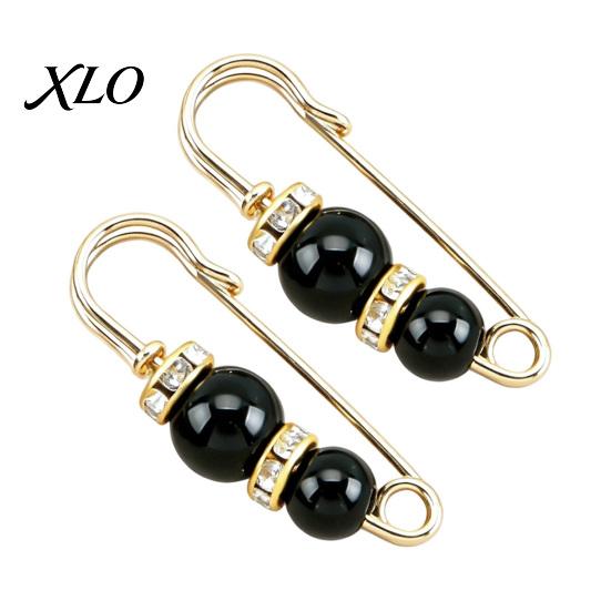 Removable Waist Tightener 2Pcs Faux Pearl for Pants, Reusable Cincher Pin Fashion Accessories Loose Jeans, No Sewing Waistband Skirts Skirt