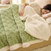 Fluffy Fleece Plaid Blanket Winter Thicken Blankets Duvet Cover Double Sided Sofa Bed Cover Soft Warm Throw Bedspread Bedroom