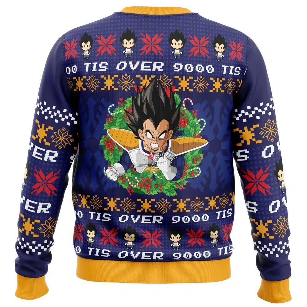 Осень-Зима 2026 Dragon Ball Веджета Over 9000 Косплей Худи-свитшот, Ретро Уличная одежда с 3D-принтом, Оверсайз Топ для унисекс Детей