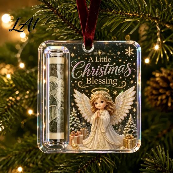 Festive Hanging Cash Holder Personalized Christmas Ornament Custom Acrylic Money Clip for Holiday Gift Display Tree Decorations Unique Keepsake