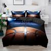 3D Sports Basketball Print Duvet Cover Set (1 Duvet Cover+2 Pillowcase) Soft And Breathable Microfiber Bedding Set For Bedroom