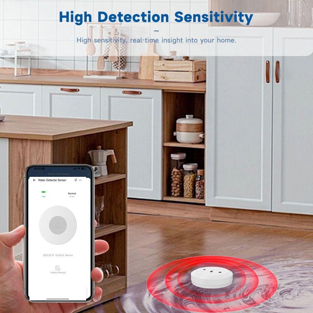 ZigBee Connectivity Water Leak Sensor Real-Time Alarm Leakage Sensor Flood Detector  Bathroom