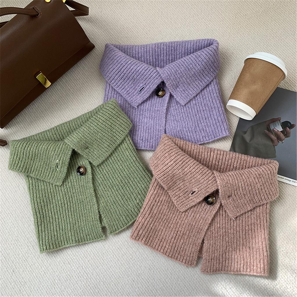 Девочка Женская Вязаная Снуд Шарф Петля Бесконечность Платок-Шарф Леди Грелка для Шеи Обмотка Шарфы Маска для Лица Имитация Воротника