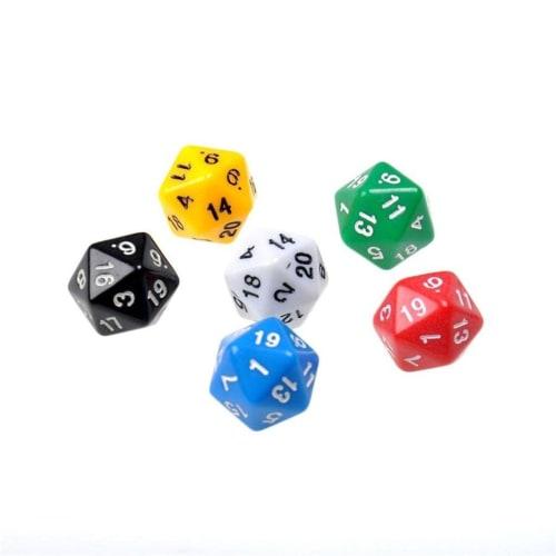 30-Piece Set of 20-Sided Dice for Board and Card Games