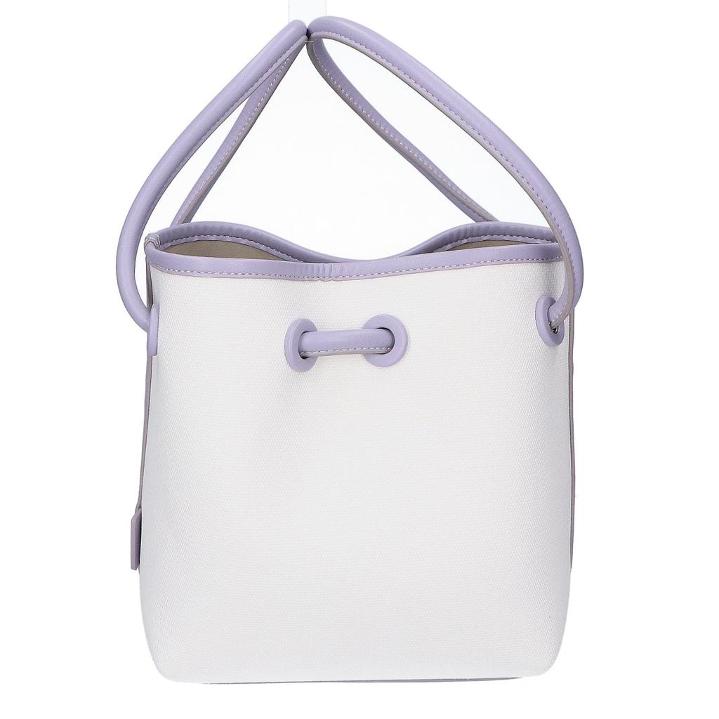 VASIC 23Stainless Steel Tomorrowland Exclusive Bond Mini Canvas X Leather Combination Handbag White X purpleUsed