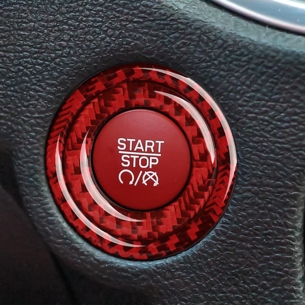 Для Dodge Challenger 2015 2016 2017 2018 аксессуары автомобильный двигатель кнопка запуска двигателя кольцо отделка из углеродного волокна