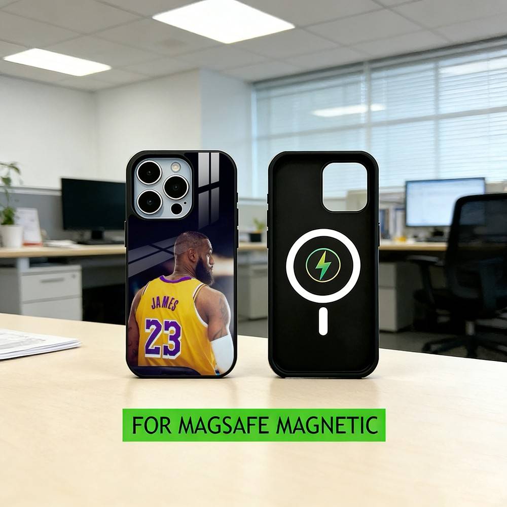 Чехол для телефона L-LeBron James-S 23 для iPhone 17, 16, 15, 14, 13, 12, 11 Plus, Pro, магнитный с Magsafe, беспроводная зарядка