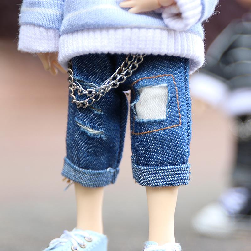 Одежда для кукол ob11 Baby Clothes For Baby Chain Jeans Pants Liquor Bar And Jeans Furniture For Dolls 1/12 Cool Anime High Quality Toy Accessoriess