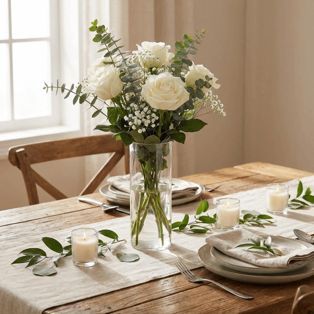Transparent Flower-Wrapping Vases Plastic Clear Flower Vases Flower Holder Tabletop Decoration