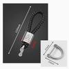 Car Styling 3D Metal+Leather Braided Woven Rope Keychain For Mitsubishi Asx Lancer Outlander Pajero Ralliart Accessories