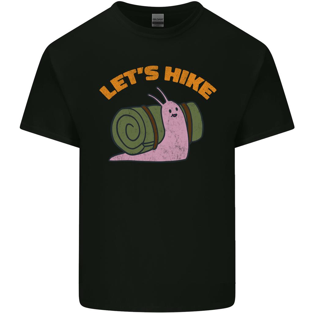 Lets Hike Funny Slug Trekking Walking Unisexs Light Cotton TShirt
