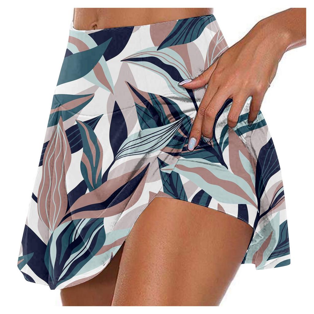 Женские спортивные эластичные плиссированные теннисные юбки для бега, йоги, внутренние шорты, эластичные спортивные шорты для гольфа