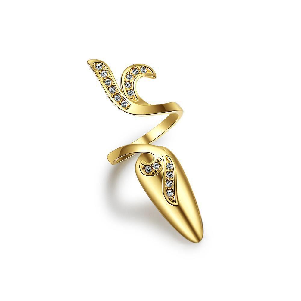 Opening Ring Girl Gift Zinc Zinc Alloy Finger Ring Fashion Jewelry Fingernail Protective Women Nail Ring