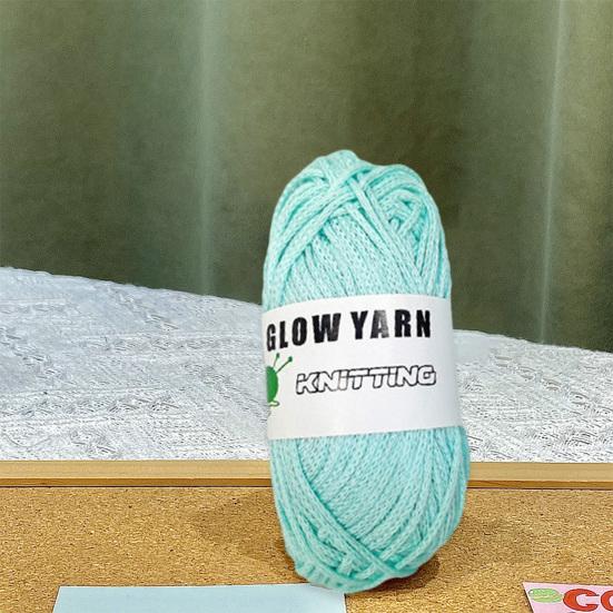 1 рулон шерстяной пряжи, светящейся в темноте, 2 мм, светящаяся швейная пряжа для вязания крючком, принадлежности для рукоделия