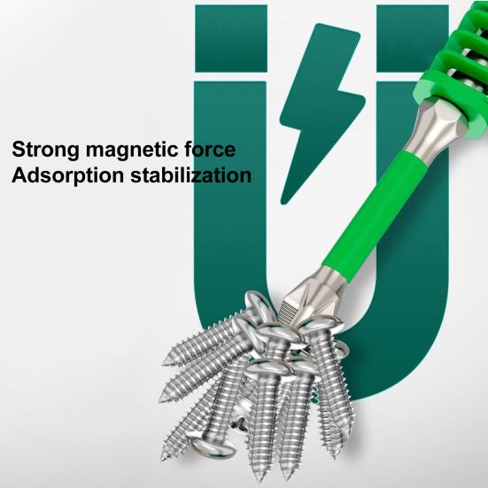 1/3Pcs Magnetic Bit Set with Spring Impact-Resistant Hexagonal Electric Screwdriver