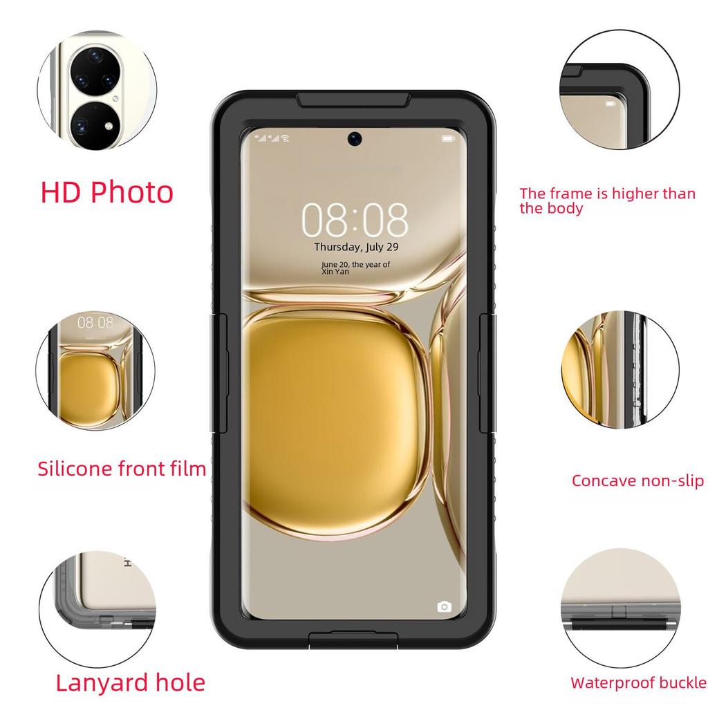 Водонепроницаемый чехол для Huawei Mate60 Pro идеально подходит для защиты вашего телефона от падений и попадания воды.