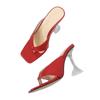 Women Plus Size Sandals New Square Toe High Heel Fashion Open Flip Flops Design Quality Slippers Indoor Zapato