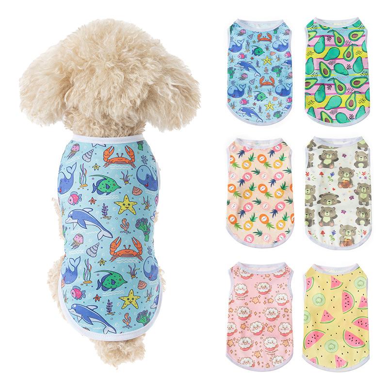 Summer Medium-sized Cat and Dog Vest Factory Wholesale Direct Sales Vest Cute Cat and Dog Clothes